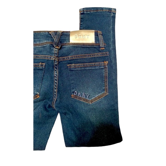 NWT DKNY Union Wash Full Length Girls Stretch Skinny Jeans Size 7 - Picture 4 of 4